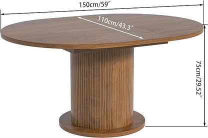 43.3 inch 59 inch Adjustable Size Round Dining Table - Image 8