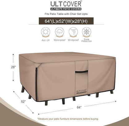 ULTCOVER 600D Tough Canvas Rectangular Patio Furniture Cover - Image 2