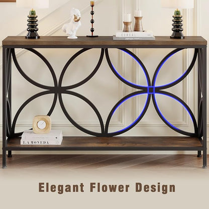 GiftGo Narrow Sofa Table 47.2 Inch, Industrial Sofa Table Behind Couch - Image 5