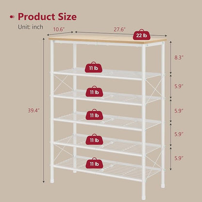 Tajsoon 6 Tier Shoe Rack Organizer - Image 3
