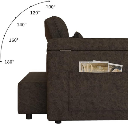 3 in 1 Convertible Sleeper Sofa, 65in Sleeper Couch - Image 8