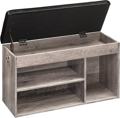 HOOBRO Shoe Storage Bench with Cushion, 32.3'' Entryway Bench with Lift Top by HOOBRO