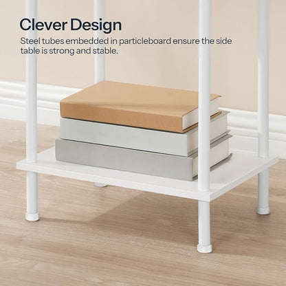 HOOBRO Side Table with Charging Station, End Table with USB Port and Outlets - Image 8