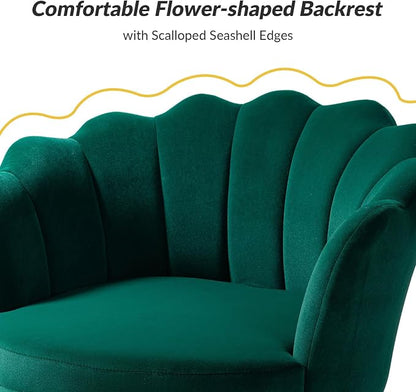 HULALA HOME Modern Velvet Accent Chairs Set of 2 - Image 5