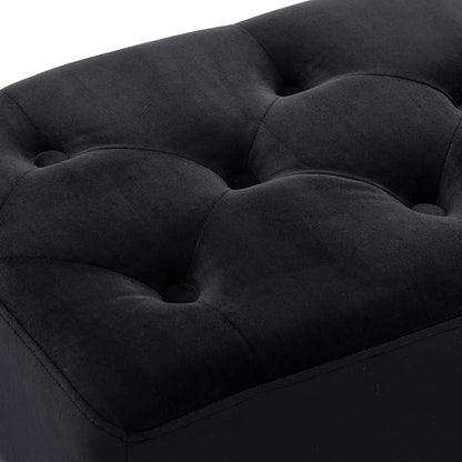 DUHOME Button-Tufted Ottoman Bench, Upholstered Bedroom Benches Velvet Footrest - Image 7