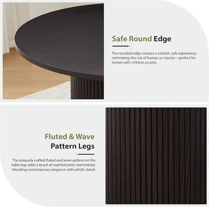 31.5" Round Dining Table for 2-4, Modern Kitchen Table - Image 4