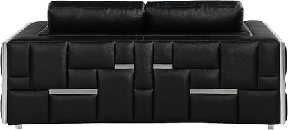 Blackjack Furniture Catania Modern Top Grain Italian Leather Sofa Set - Image 4