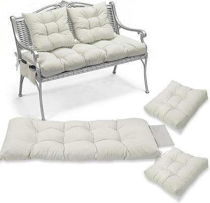 3 Pcs Wicker Chair Cushions Patio Loveseat Chaise Cushion Set - Image 7