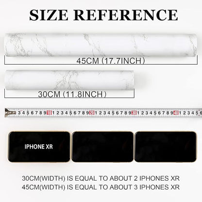 practicalWs Glossy Marble Contact Paper Granite White/Grey Kitchen Countertop - Image 8