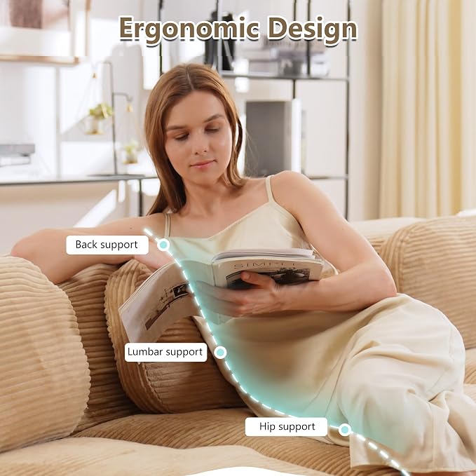 Boneless Sectional Couch, No Assembly Required, 152.7” Modular Cloud Sofa - Image 4