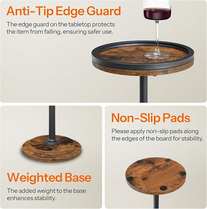 HOOBRO Small Round Side Table, Drink Table, Coffee Martini Table - Image 7