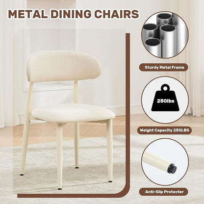 UVV Dining Chairs Set of 4, Metal Kitchen Chairs - Image 7