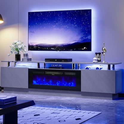 80" TV Stand & Entertainment Center, Media Console - Image 2