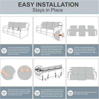 Genina Waterproof Reclining Couch Cover - Image 2