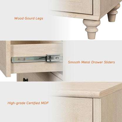 WAMAPT Buffet Cabinet with 6 Doors and 3 Drawers, Large Coffee Bar Table Wood - Image 3