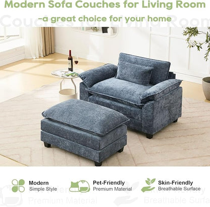 Oprisen 53" Modular Sectional Sofa, Comfy Cloud Couch Sectional Sofa - Image 6