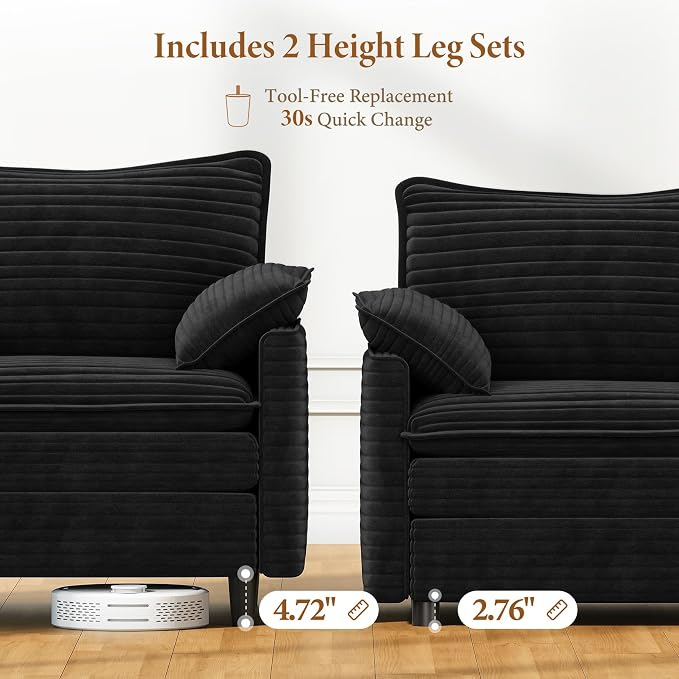 Vesgantti 142" Cloud Couch Sectional Modular Sofa, Comfy Sectional Couch - Image 3
