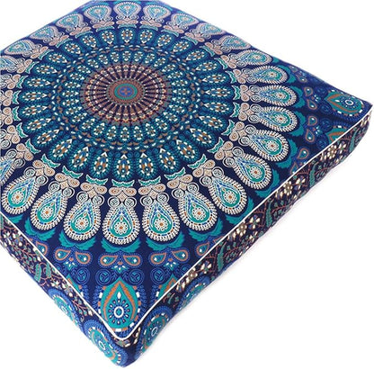 Mandala Floor Pillow Cover Meditation Cushion Seating Throw Hippie Round - Image 7