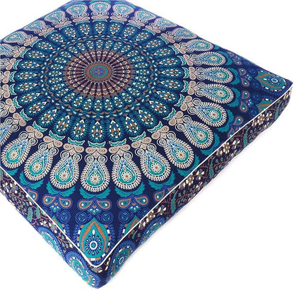 Mandala Floor Pillow Cover Meditation Cushion Seating Throw Hippie Round - Image 4