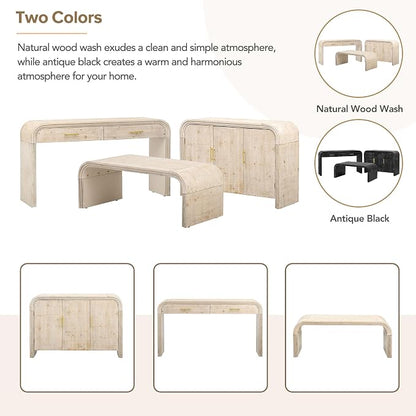 Retro Silhouette Sectional 3-Piece Set Containing Sideboard, Console Table and - Image 6