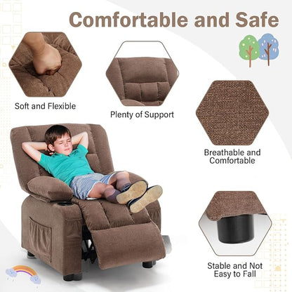 BOSMILLER Kids Recliner Chair， Push Back Toddler Recliner - Image 4