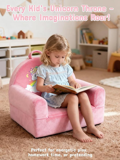 Kids Sofa Chair with Removable Washable Cover & Magic-Tape Backrest Toddler - Image 5