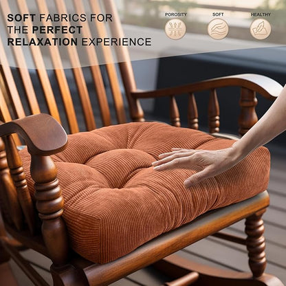 Lokex Rocking Chair Cushion Only, Tufted Non-Slip Comfortable Rocking Chair - Image 4