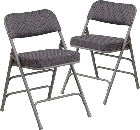 Flash Furniture 2 Pack HERCULES Series Premium Curved Triple Braced & Double by FlashFurniture