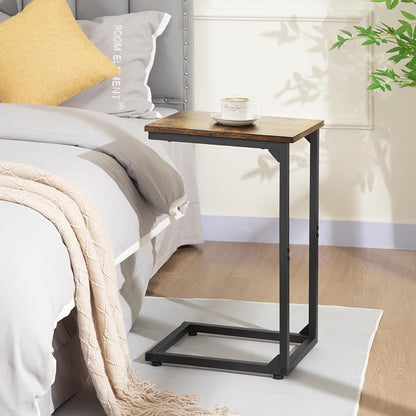 AMHANCIBLE C Shaped Side Table, End Tables Living Room Set of 2, Slide Under - Image 2