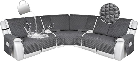 HDCAXKJ 100% Waterproof Reclining Sectional Couch Covers L Shape Recliner Sofa by HDCAXKJ