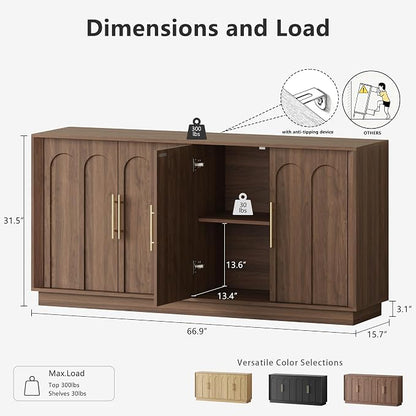FORTUNETEC Sideboard Buffet Cabinet - Image 2