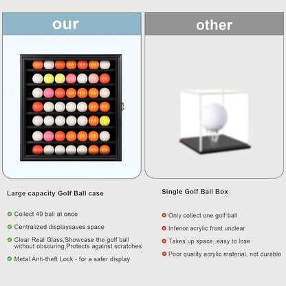 KCRasan 49 Golf Ball Display Case Lockable - Image 3