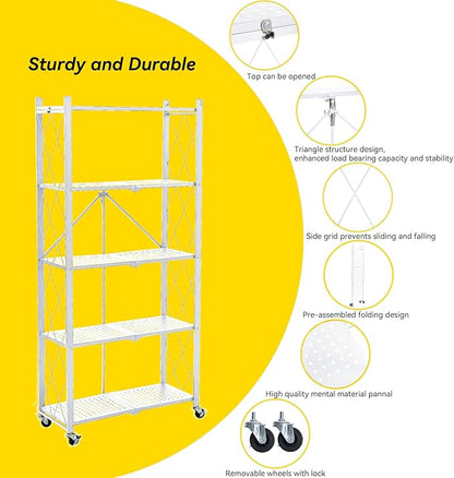 BRIAN & DANY 5-Tier Foldable Storage Shelves - Image 4