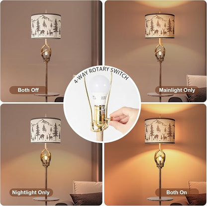 Scenekoy Antlers Style Metal Tray Floor Lamp - Image 3