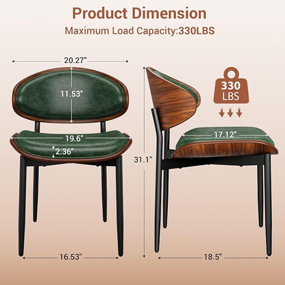 YaFiti Dining Chairs Set of 8, Dining Room and Kitchen Chairs, Mid Century - Image 2