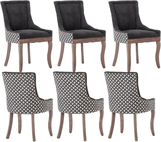 Modern Dining Chairs Set of 6, High Back Dining Chairs Side Chairs by MZDOO
