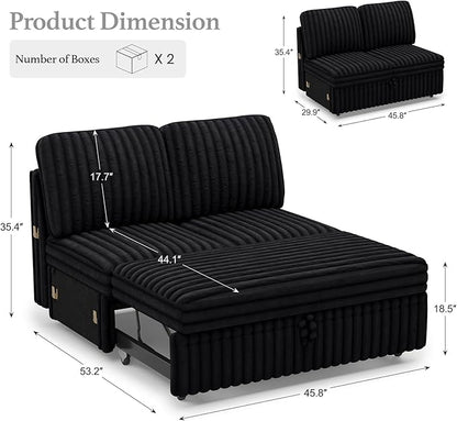 Belffin Corduroy Sleeper Sofa - Image 2