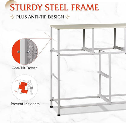 WLIVE 7 Drawer Dresser TV Stand, Entertainment Center, Media Console Table - Image 7
