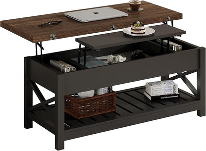 ChooChoo Coffee Table Lift Top, Coffee Table Converts to Dining Table - Image 3