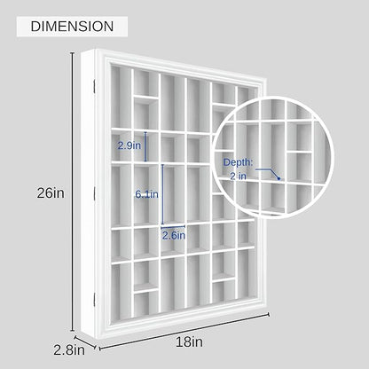 Shot Glass Display Cabinet Solid Wood - Image 6