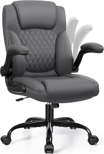 Leather Office Chair, PU Home Computer Desk Chairs by BrickAttic