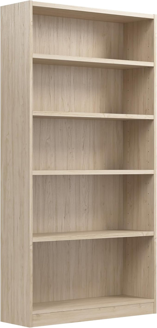 Bush Home Tall 5 Shelf Bookcase, 5 Tier Bookshelf Storage Cabinet by BushHome