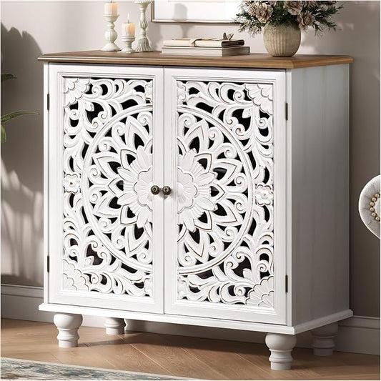 JOINICE White Accent Cabinet by Joinice