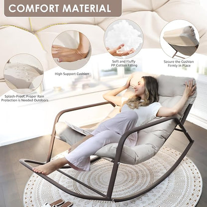 RADIATA 2pcs Rocking Lounge Chair, Indoor Outdoor Reclining Lounger - Image 6