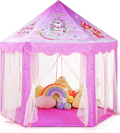 Monobeach Princess Tent Girls Unicorn Large Playhouse Kids Castle Play Tent by Monobeach