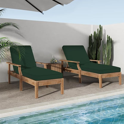 Chaise Lounge Cushions Outdoor, 4 Adjustable Ties Lounge Chair Cushions - Image 7