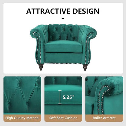 AVZEAR Living Room Accent Chair, Upholstered Sofa Chair Single Sofa Chair - Image 7