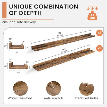 FLYJOE Floating Picture Ledge Shelves - Image 3