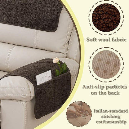Armrest Covers - Arm Chair Covers Set of 3 Recliner Chair Covers, - Image 4