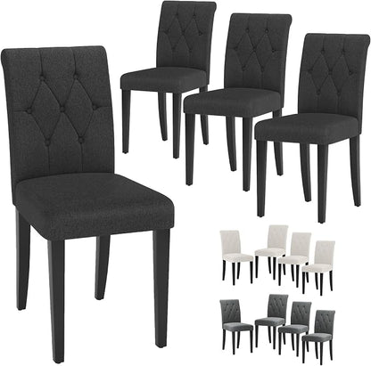 Welzona Upholstered Dining Chairs Set of 4, Button Tufted Parsons Dining Chair - Image 7